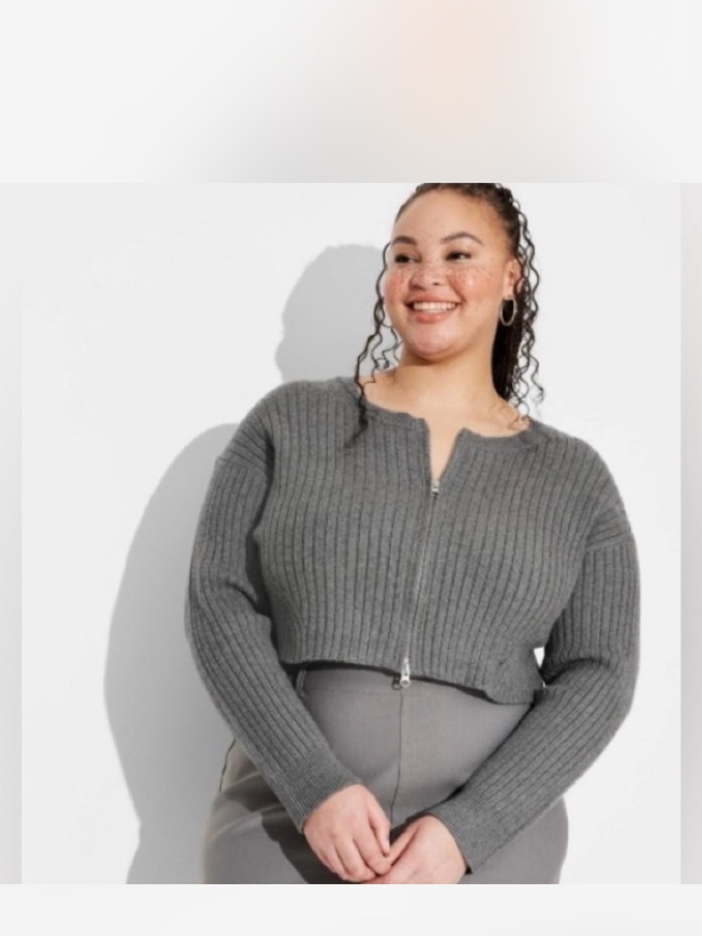 Wild fable zip up cardigan